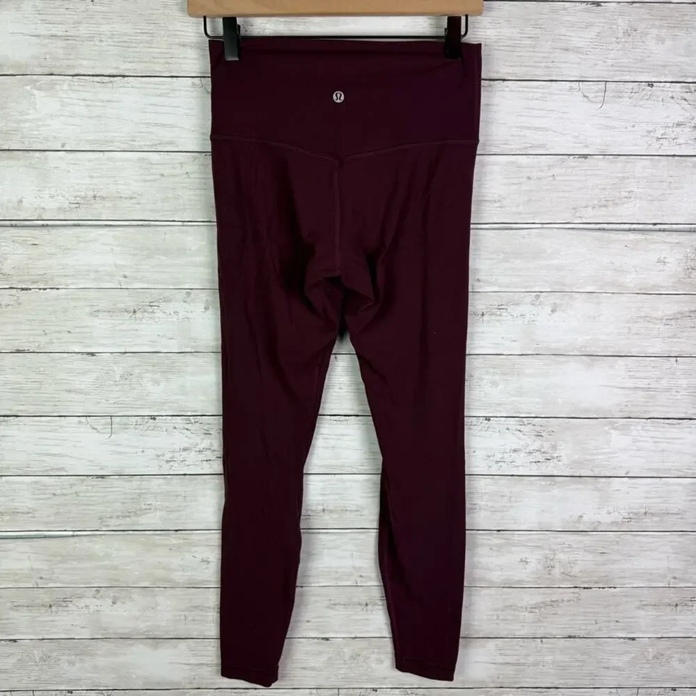 Lululemon Burgundy High-Waisted Leggings Size 6